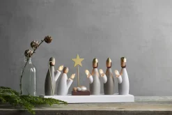Star Trading Adventsljusstake 'Krubba' - Vit