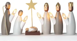 Star Trading Adventsljusstake 'Krubba' - Vit