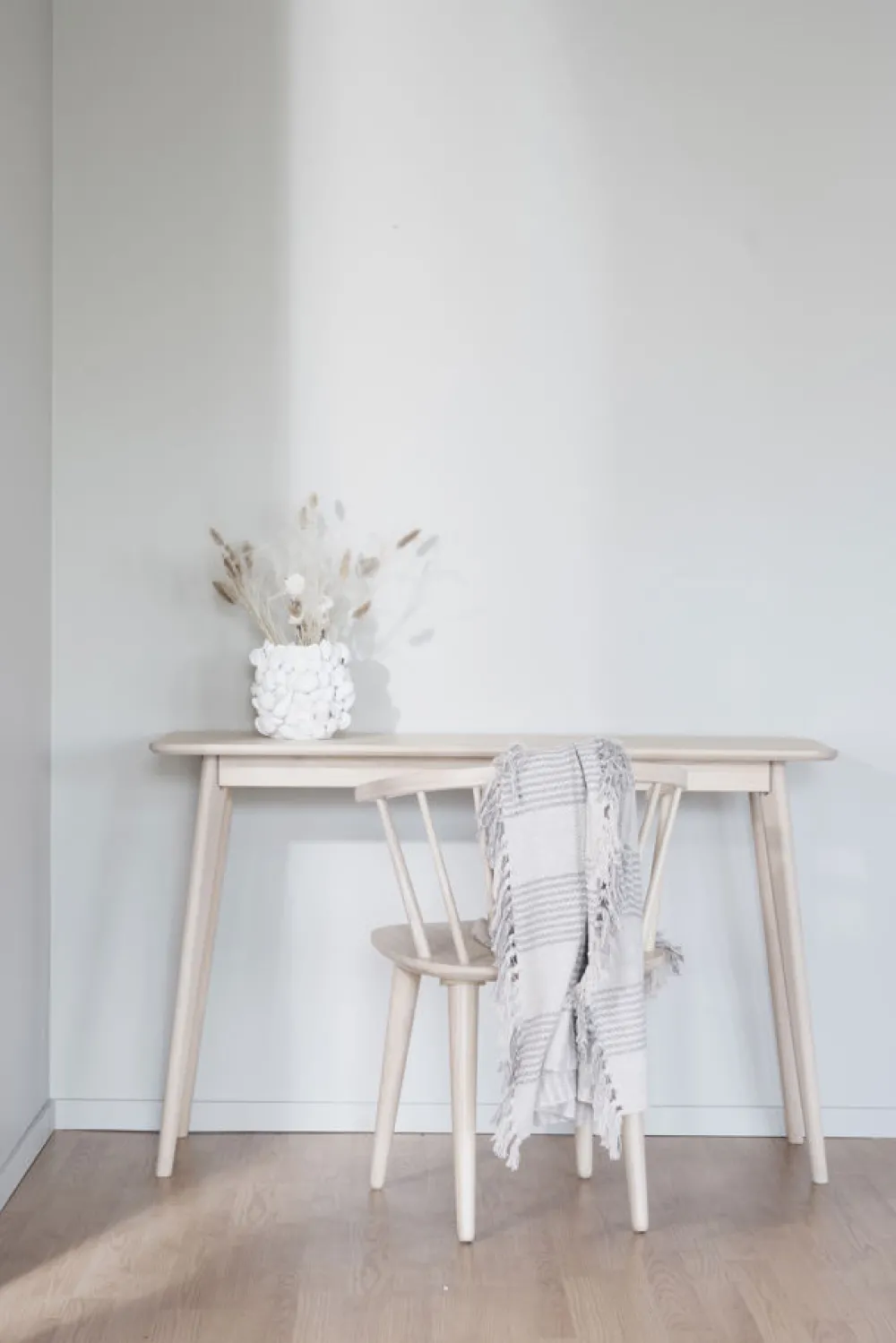 Rowico Home Avlastningsbord 'Yumi' 120x40cm - Vitpigmenterad ek