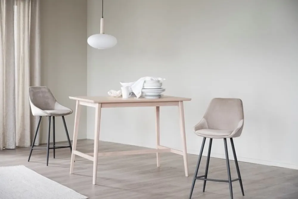 Rowico Home Barstol 'Sierra' - Beige/Sammet