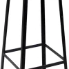 Vintage Barstol 'Wooden Seat' - Svart