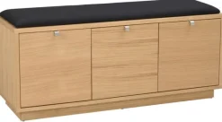 Rowico Home Bänk 'Confetti' 106cm - Ek/ Svart