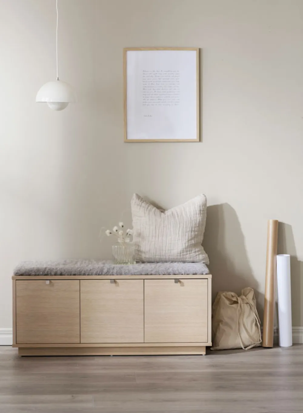 Rowico Home Bänk 'Confetti' 106cm - Vitpigmenterad