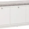 Rowico Home Bänk 'Confetti' 106x35cm - Vit/ Svart