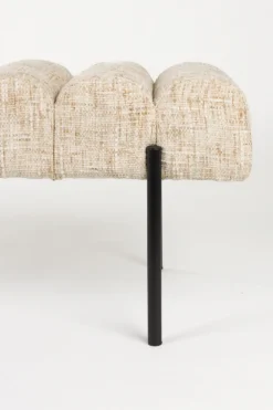 Reforma Bänk 'Jethro' - Beige/Svart