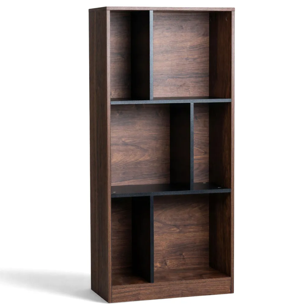Reforma Bokhylla 'Colin' 60x129 - Valnöt/Svart