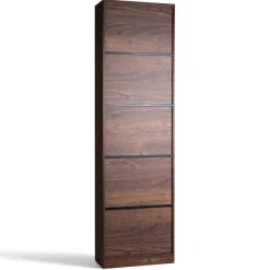 Reforma Bokhylla 'Colin' 60x210 - Valnöt/Svart