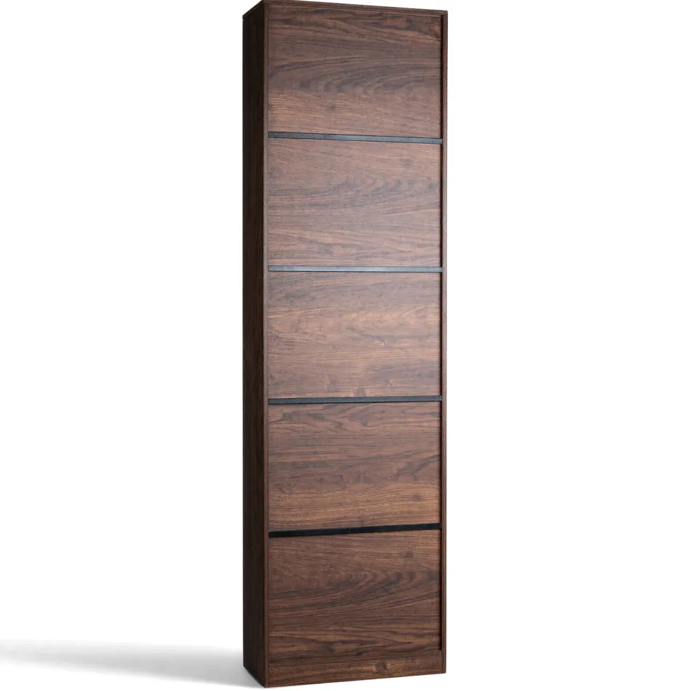 Reforma Bokhylla 'Colin' 60x210 - Valnöt/Svart
