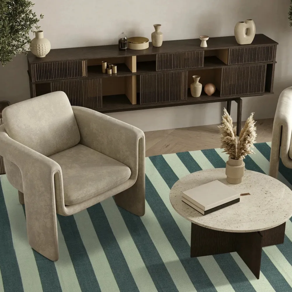 Reforma x Trendcarpet Bomullsmatta 'Nilo' - Grön