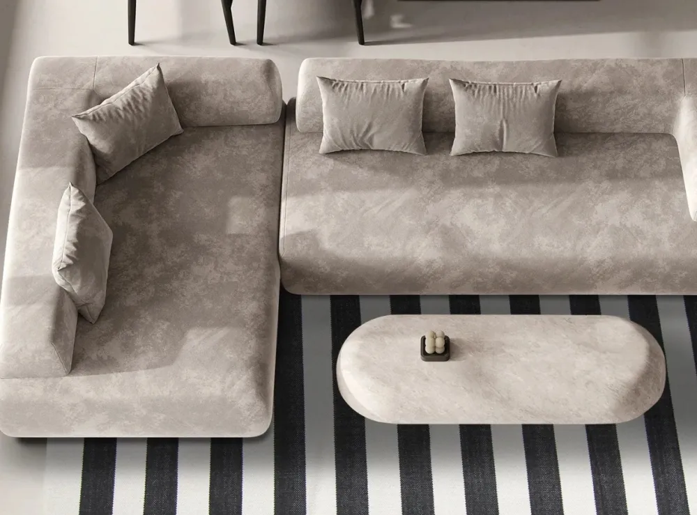 Reforma x Trendcarpet Bomullsmatta 'Nilo' - Vit/Svart