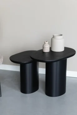 Zuiver Bord 2-set 'Bela' - Svart