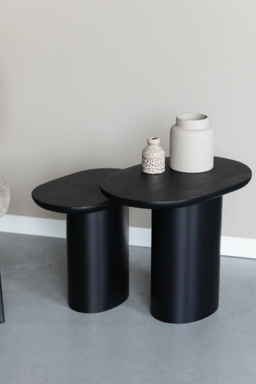 Zuiver Bord 2-set 'Bela' - Svart