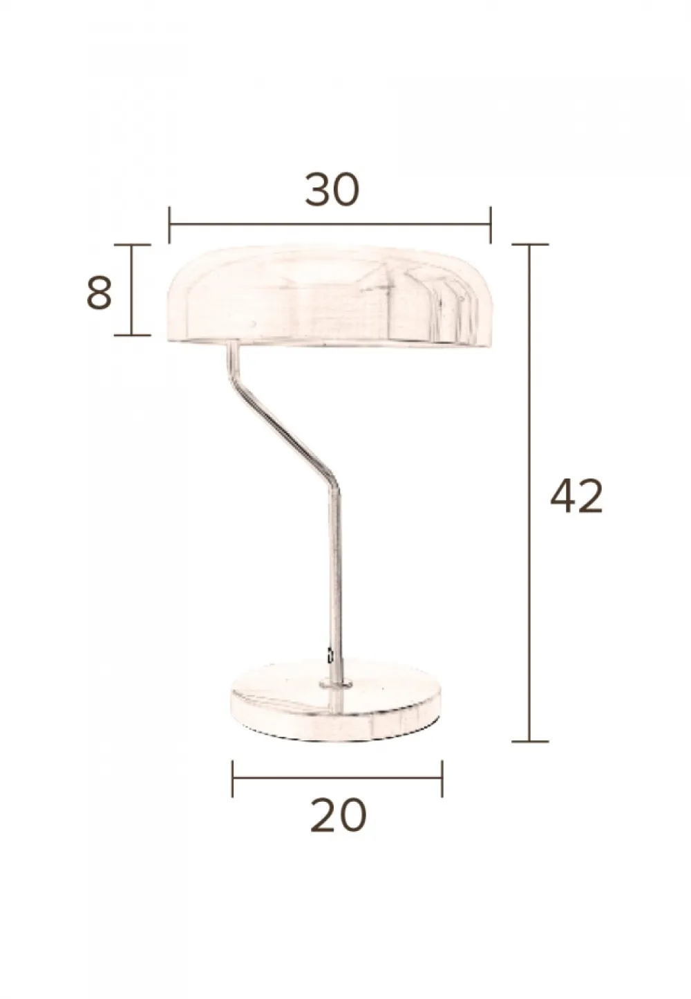 Dutchbone Bordslampa 'Eclipse' - Mässing