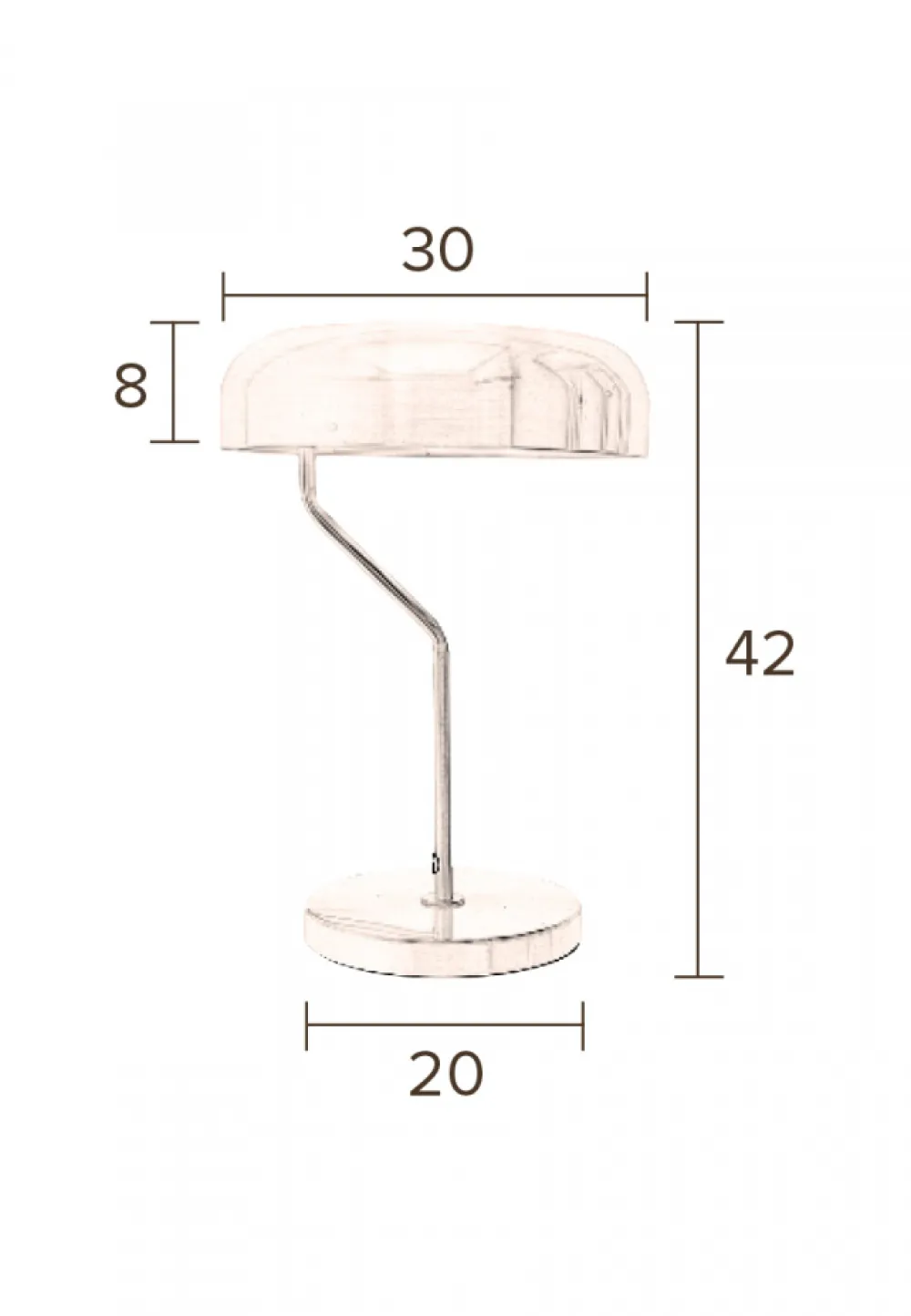 Dutchbone Bordslampa 'Eclipse' - Svart