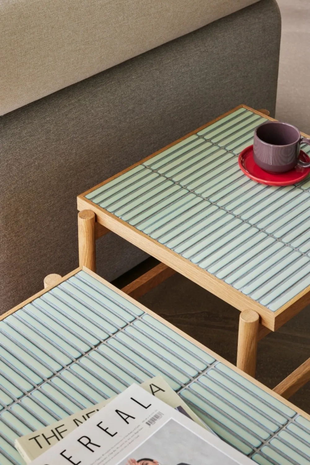 Hübsch Bord 'Tile' - Mint