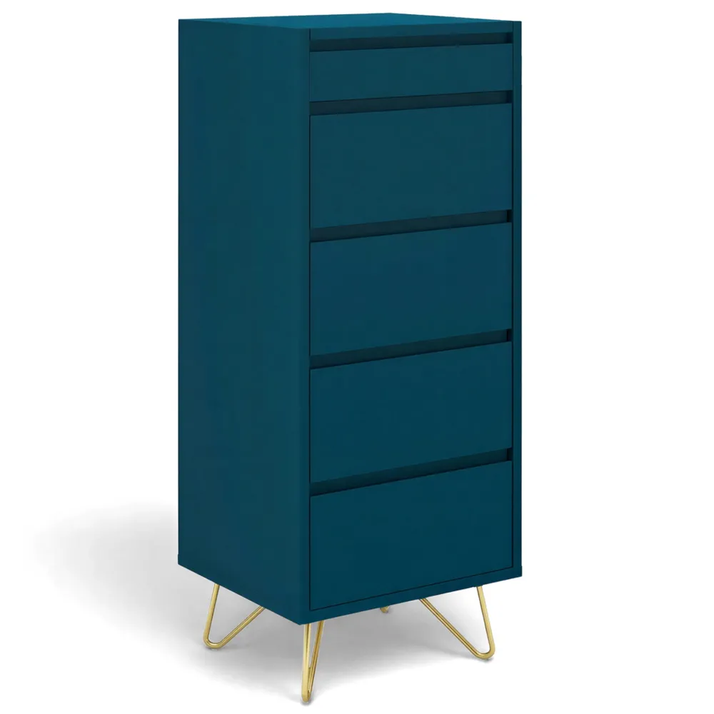 Reforma Byrå 'Elle' 45x110 - Turkos/Mässing