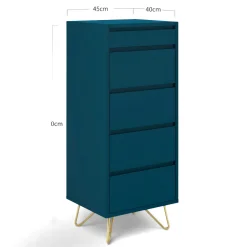 Reforma Byrå 'Elle' 45x110 - Turkos/Mässing