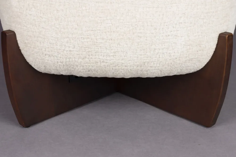 Dutchbone Fotpall 'Emilius' - Beige