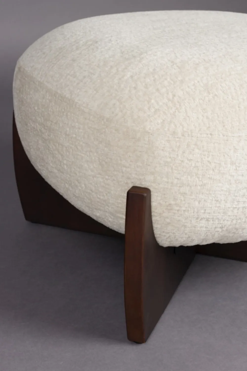 Dutchbone Fotpall 'Emilius' - Beige