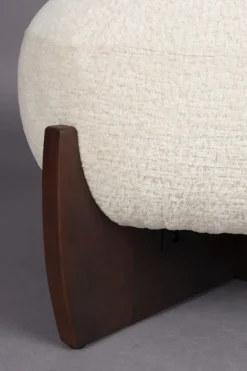 Dutchbone Fotpall 'Emilius' - Beige