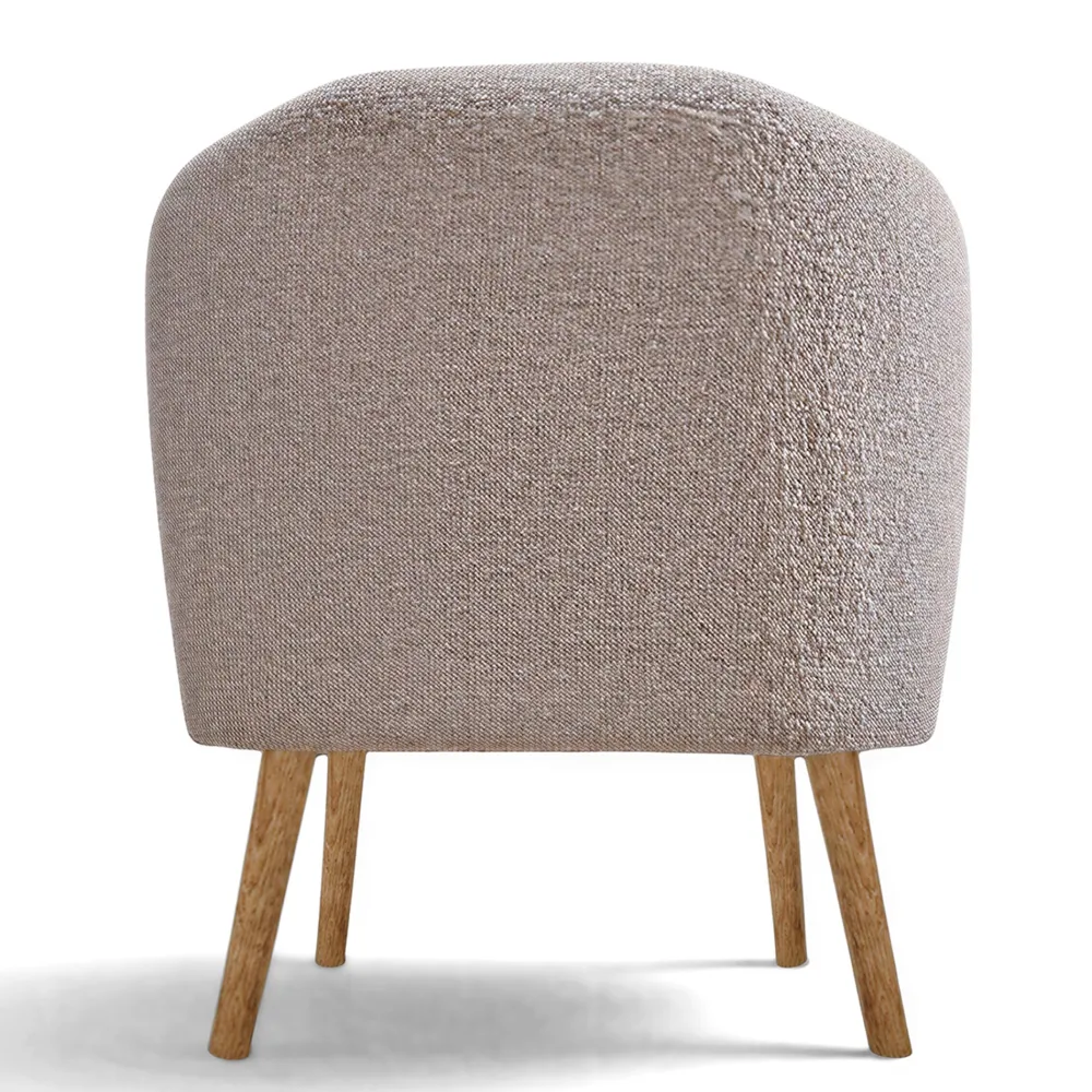 Reforma Fåtölj 'Capri' träben - Beige/Bouclé