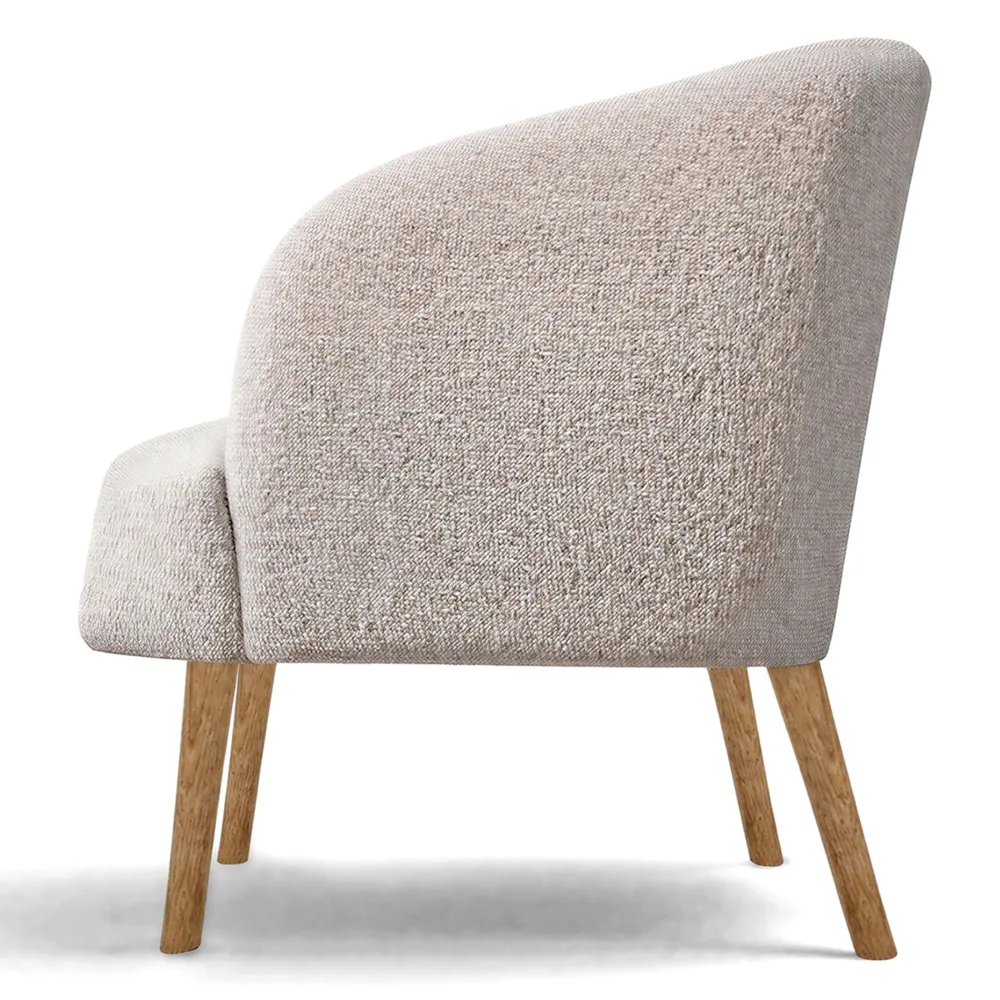 Reforma Fåtölj 'Capri' träben - Beige/Bouclé