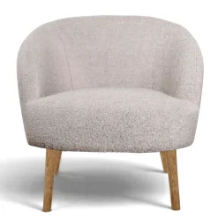 Reforma Fåtölj 'Capri' träben - Beige/Bouclé