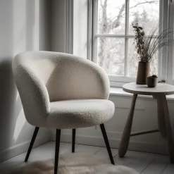 Reforma Fåtölj 'Capri' - Vit/Bouclé