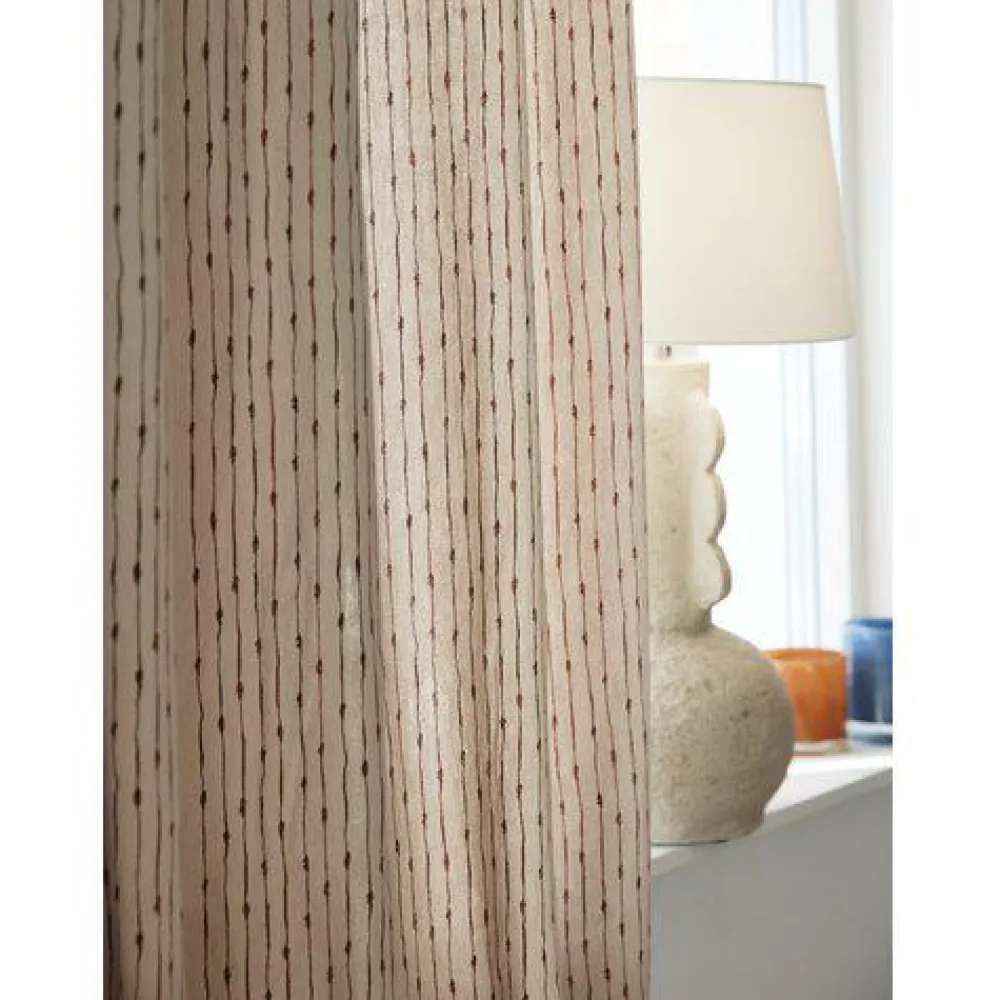 Svanefors Gardin 'Unni' 2-pack 140x280 - Brun