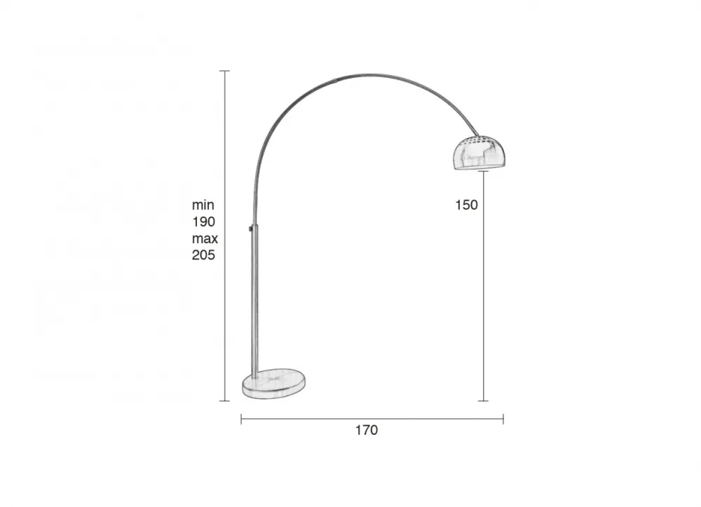 Zuiver Golvlampa 'Bow' - Mässing