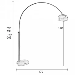 Zuiver Golvlampa 'Metal Bow' - Svart