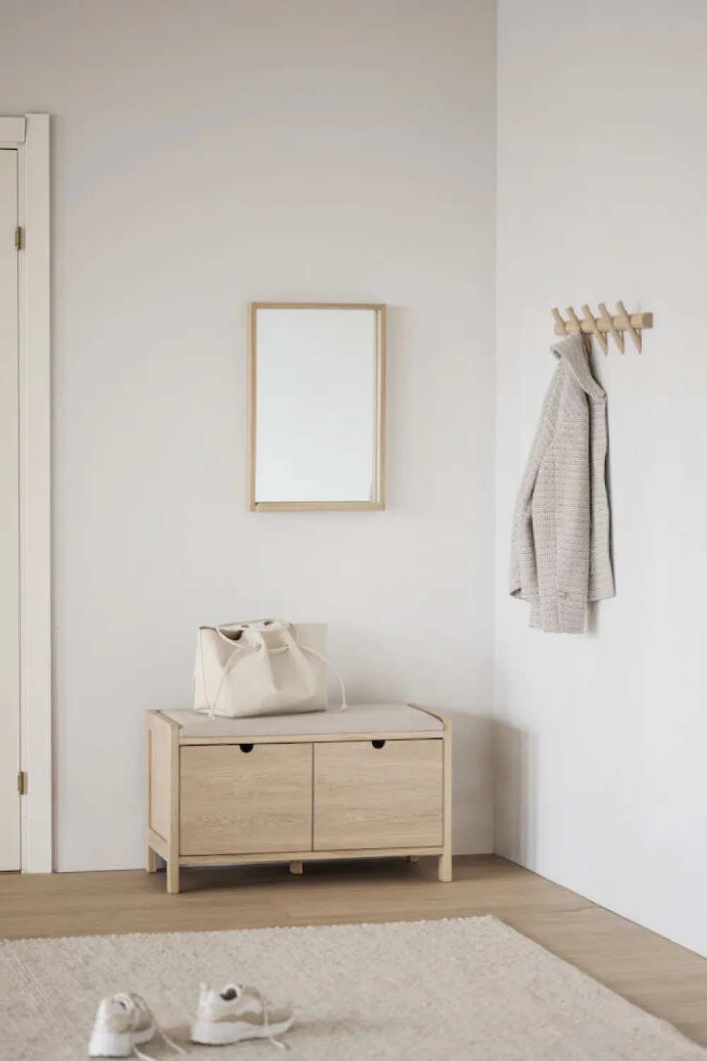 Rowico Home Hallbänk 'Hillmond' 80cm - Ljus ek