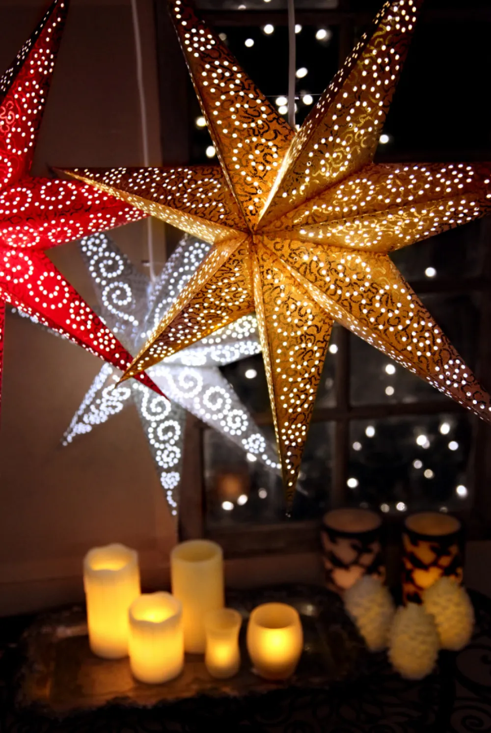 Star Trading Julstjärna 'Antique' - Vit