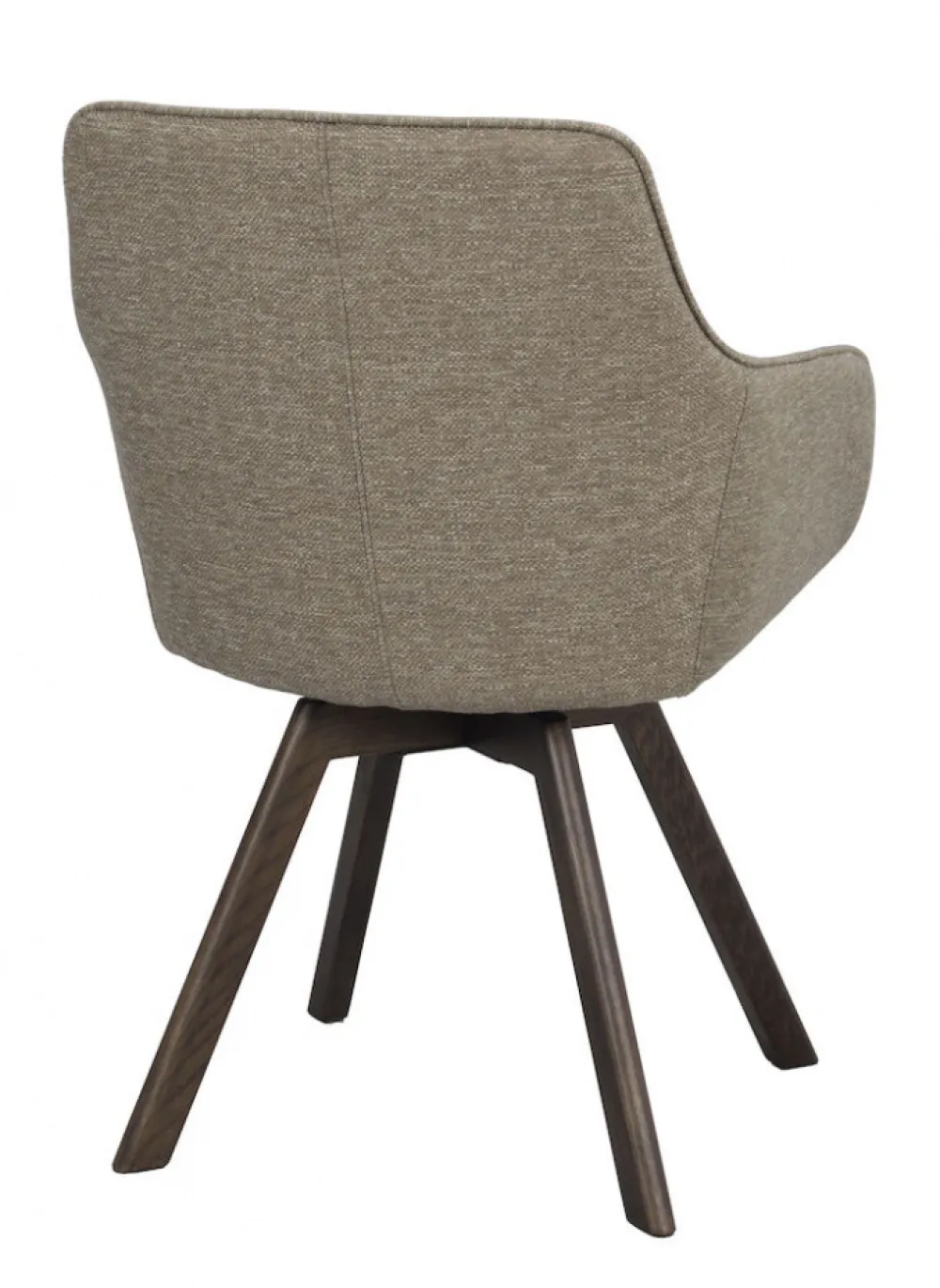 Rowico Home Karmstol 'Alison' - Mörkbeige