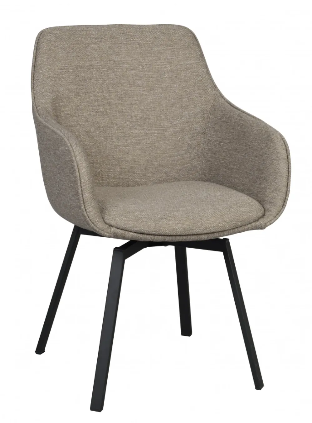 Rowico Home Karmstol 'Alison' - Mörkbeige/svart