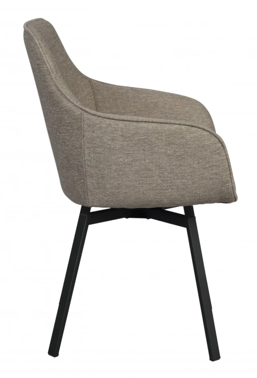 Rowico Home Karmstol 'Alison' - Mörkbeige/svart