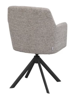 Rowico Home Karmstol' 'Gladstone' - Mörkbeige/svart