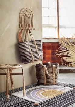 Madam Stoltz Klädhängare 'Rattan Coat Rack' - Natur