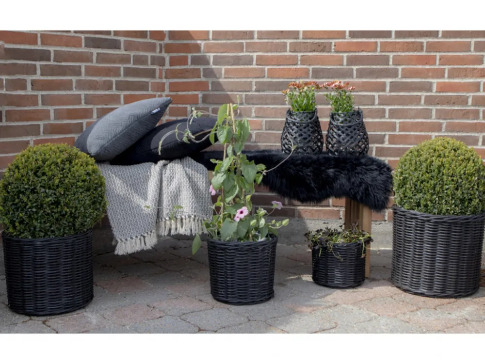 Garden Prestige Korgar 'Bogor Black' 4-pack - Svart
