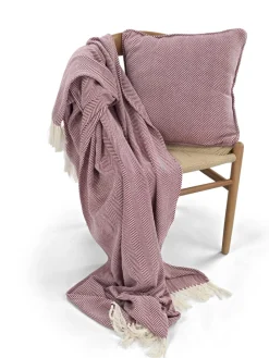 Reforma x Trendcarpet Kuddfodral 'Denisa Fishbone' 45x45cm - Röd/vit
