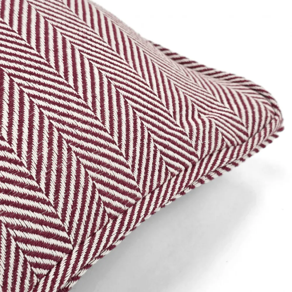 Reforma x Trendcarpet Kuddfodral 'Denisa Fishbone' 45x45cm - Röd/vit