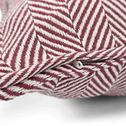Reforma x Trendcarpet Kuddfodral 'Denisa Fishbone' 45x45cm - Röd/vit