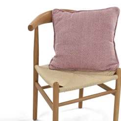 Reforma x Trendcarpet Kuddfodral 'Denisa Fishbone' 45x45cm - Röd/vit