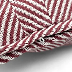 Reforma x Trendcarpet Kuddfodral 'Denisa Fishbone' 45x45cm - Röd/vit