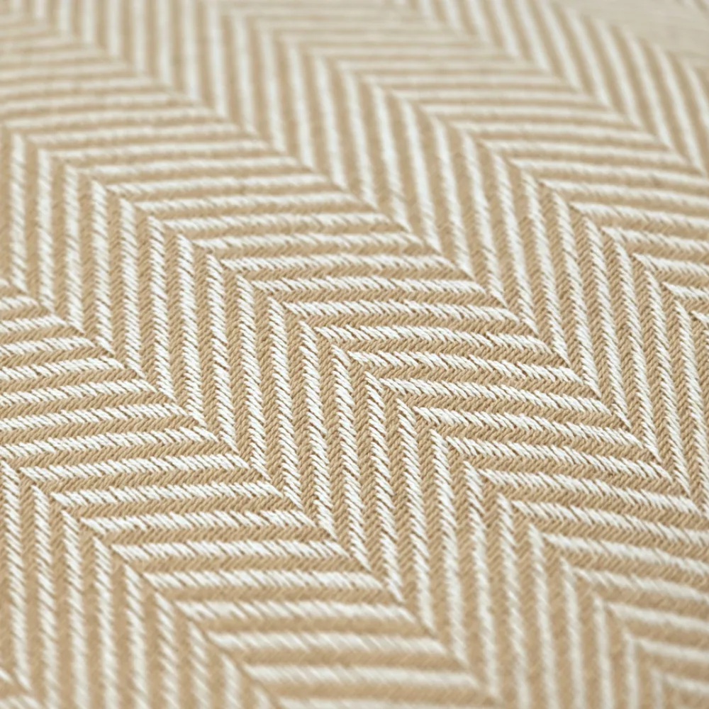 Reforma x Trendcarpet Kuddfodral 'Denisa Fishbone' 45x45cm - Beige/vit