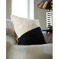 Svanefors Kuddfodral 'Teddy' 45x45 - Svart/Vit