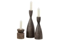 WOOOD Ljusstake 'Aiden' - Brun