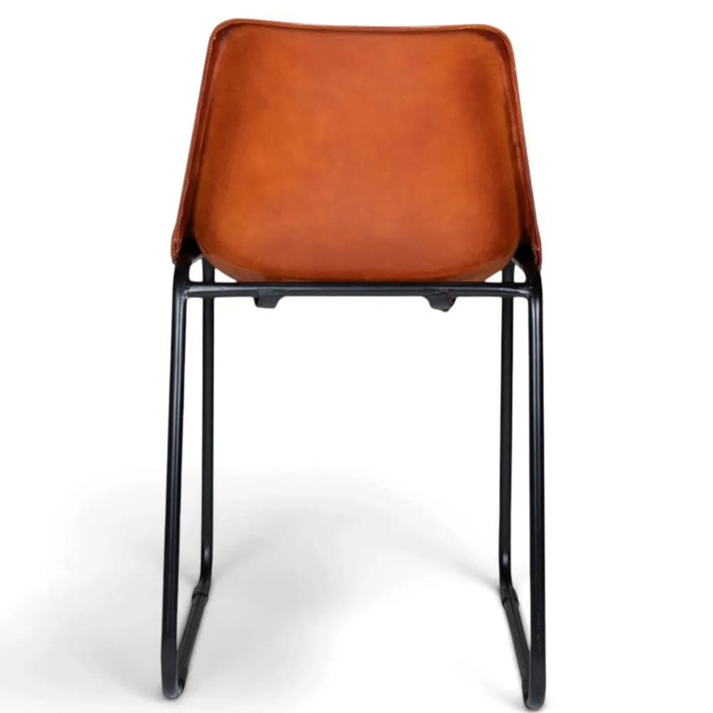 Trademark Living Loungestol Vintage - Läder/Järn