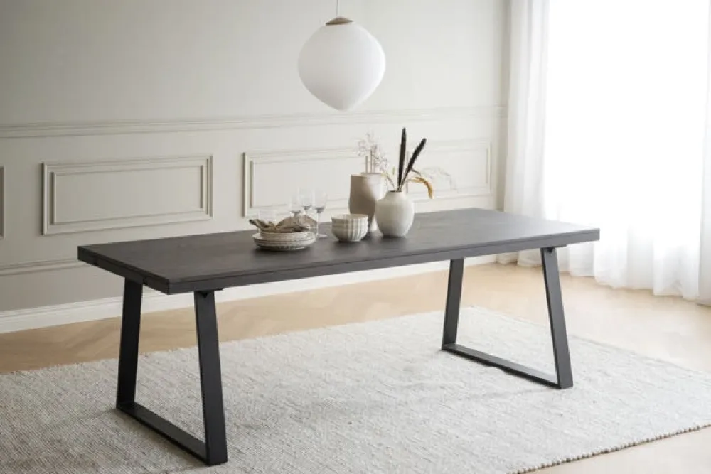 Rowico Home Matbord 'Brooklyn' 220x95cm - Mörkbrun/U-ben