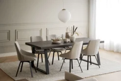 Rowico Home Matbord 'Brooklyn' 220x95cm - Mörkbrun/U-ben